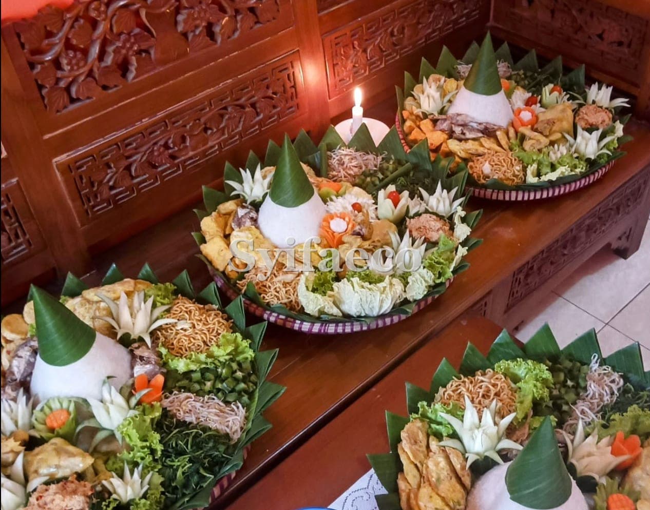 Deretan tumpeng Syifaeco